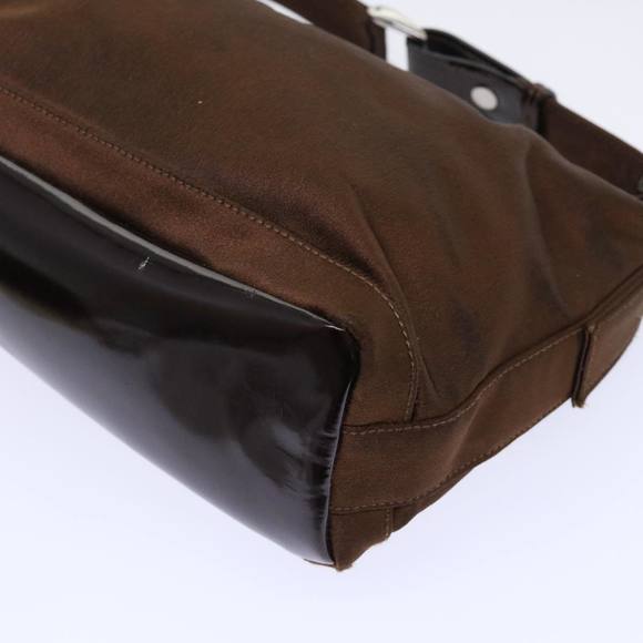 GUCCI Bamboo Hand Bag Nylon Brown Auth bs7822 - Picture 10 of 16